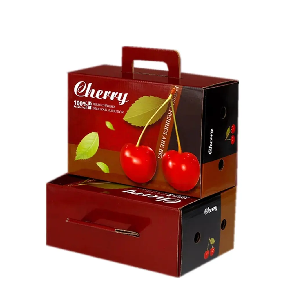 China Fábrica Melhor Preço Papelão Ondulado De Frutas Vegetais Caixa De Cerejas Caixa De Embalagem Especial Para Legumes Frescos
