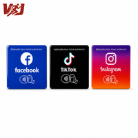 Carte de commentaires avec NFC, compatible espagnol, italien, français, support de table en acrylique de 12 cm, compatible 13,56 MHz, appuyez pour commenter