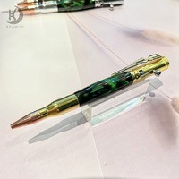 Stylo à bille à action de luxe de style balle pour hommes stylo en métal lisse avec conception de pince à pistolet tactique pour les amateurs de militaires de bureau