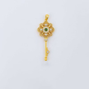 <span class=keywords><strong>Pendentif</strong></span> en argent sterling 925 plaqué or avec diamant de laboratoire, chaîne de luxe en cristal, bijoux fins pour femmes - Product Image 1