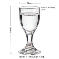 Verre à shot miniature de 10 ml avec logo personnalisé, sans plomb, de haute qualité, écologique, en verre transparent pour la dégustation de spiritueux et de liqueurs