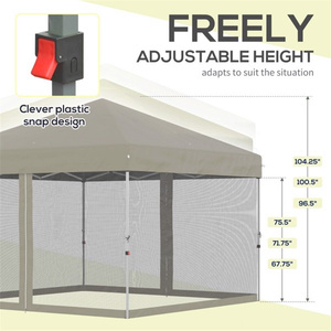 DB 10' X 10' Beige Pop up <b>Canopy</b> <b>Tent</b> - Product Image 4