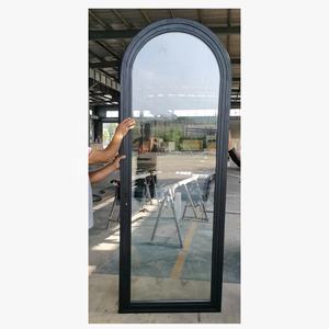 Außen bogen Glastür Stahl flügel Schwarz Französische Tür Mit Klarglas - Product Image 5