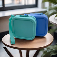 Porte-monnaie en silicone personnalisé, petit portefeuille unisexe, étui pour écouteurs, fermeture éclair, pochette cosmétique personnalisée, cadeau promotionnel