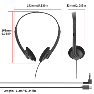 Auriculares Youngrun Y0121 con Cable, Ligeros, para Avión, Precio Económico al por Mayor, Buena Calidad, Auriculares de Fábrica - Product Image 2