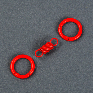 Llavero de doble anillo de aleación de zinc colorido con conector de resorte, llavero duradero con resorte para llaves de coche, accesorios de bolso y uso diario - Product Image 5