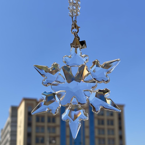 Shining Crystal Christmas Tree Ornament Christmas Snowflake Hanging <b>Car</b> Pendant Decoration - Product Image 6
