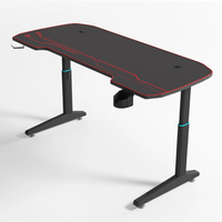 Ordinateur moderne intelligent Bureau debout noir Poste de travail Main Hauteur réglable Bureau assis-debout