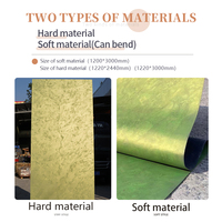 Panel Artístico Dorado Flexible con Efecto de Piedra Suave MCM para Interiores y Exteriores, Panel de Pared para TV, Fabricante de Piedra Suave