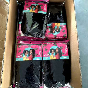 Extensions de cheveux au crochet 12 pouces 100g Ghana Curl, cuticules alignées, souples, <span class=keywords><strong>Afro</strong></span> Kinky <span class=keywords><strong>Twist</strong></span>, 4CW <span class=keywords><strong>Afro</strong></span> Kinky Braids, Dreadlocks brutes en vrac - Product Image 3