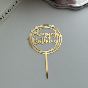 Décorations de gâteau en forme d'arche de fleurs en acrylique, style simple, pour les fêtes d'<span class=keywords><strong>anniversaire</strong></span>, marque de fête, 14 ans et plus - Product Image 4