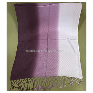 Otoño Invierno degradado Ombre 100% viscosa Pashmina bufanda chal Multi-tejido Auto Jacquard tradicional personalizable Color chales - Product Image 1
