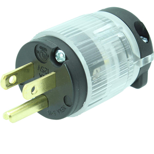 Nema 5-15P DIY Rewireable US USA spina di alimentazione con luce a LED cablaggio elettrico spina maschio - Product Image 3