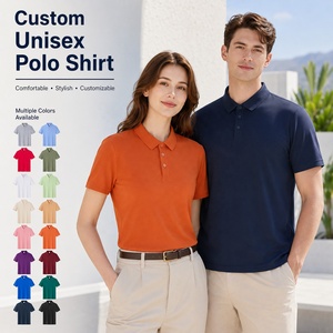 เสื้อถักโลโก้แบบกำหนดเองสำหรับทุกเพศ เนื้อผ้าปิเก้พรีเมียม นุ่ม ระบายอากาศได้ดี  เหมาะสำหรับพิมพ์ลาย  ชุดทีม  รับผลิตแบบ OEM/ODM ขายส่งจำนวนมาก - Product Image 1