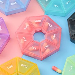 กล่องยาใส่ยา 7 วัน แบบพกพา ราคาโรงงาน พร้อมช่องแบ่งหลายช่อง สำหรับการเดินทาง - Product Image 4