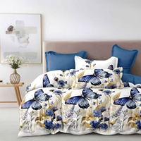 Ensemble de draps de lit 5 pièces couleur personnalisée, haute qualité, 1 drap-housse et 4 taies d'oreiller, emballé en cadeau