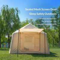 Tente de camping gonflable style maison, grand espace intérieur, tissu Oxford, résistante au vent et à la pluie, tente familiale multi-personnes pour l'extérieur