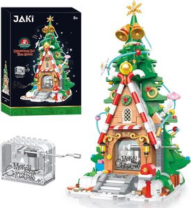 Jaki Santa Claus ELF cây nhà xây dựng khối tự làm mô hình đồ chơi với Cây giáng sinh đèn âm nhạc Bộ hộp cho trẻ em - Product Image 1