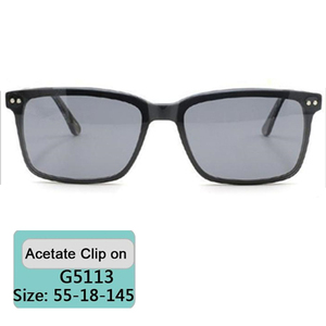 OBM S แว่นตาอะซิเตทบางสำหรับชายและหญิงกรอบอะซิเตทบางเลนส์สี่เหลี่ยมสีดำเทาขนาด55-18-143 - Product Image 6