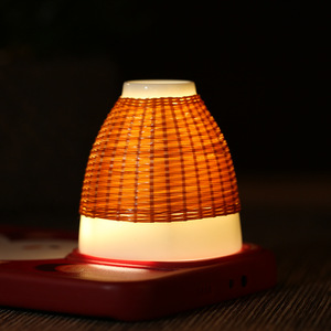 Chinese Style Bamboo Woven Porcelain <b>Tea</b> <b>Set</b> Dehua White Porcelain Teapot And Cups Gift Box Traditional Design 6 Pieces - Product Image 4