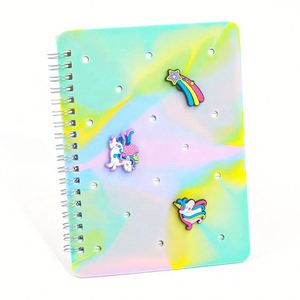 Promotion Kawaii Cartoon Animal Design Spiral Binding <b>A5</b> Hardcover <b>Notepad</b> 80 Sheets Loose Leaf DIY Decorations Made China - Product Image 1