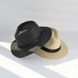Casquette Visor d'été Très Vendue <span class=keywords><strong>Chapeau</strong></span> Homme Couleur Unie <span class=keywords><strong>Chapeau</strong></span> Panama en <span class=keywords><strong>Paille</strong></span> <span class=keywords><strong>Chapeau</strong></span> Fedora Simple Plage Voyage Taille - Product Image 2