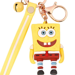 Lindo llavero colgante de Bob Esponja de silicona Ins Girl Heart Cartoon Bag colgante pequeño regalo para <span class=keywords><strong>mujer</strong></span> - Product Image 1
