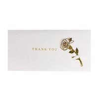 Cartes de visite et autocollants de remerciement en relief dorés personnalisables avec impression de logo pour la Saint-Valentin