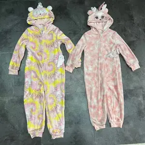 Kleding Voorraad Meisjes 100% Polyester Rompertjes Kinderen Dier Tie-Dye Jumpsuits Voor Kinderen