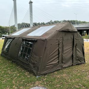 Quân đội màu xanh lá cây Oxford vải Inflatable lều cho gia đình lớn phong cách khác nhau glamping lều với máy bơm không khí cho cắm trại - Product Image 5