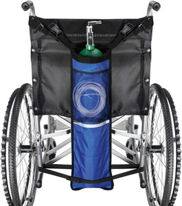 กระเป๋าใส่ถังออกซิเจนไนลอนกันน้ำสำหรับรถเข็นคนพิการ กระเป๋าใส่ถังแบบพกพา พร้อมช่องเก็บของ สายรัดปรับได้ - Product Image 2