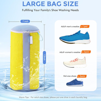 Sac à linge pour lave-chaussures et sèche-linge sac de nettoyage de chaussures réutilisable fibre moelleuse à l'intérieur des baskets sacs à linge en maille pour toutes les chaussures