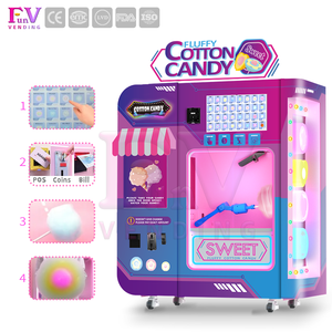 Macchina per Zucchero Filato FunVending con Touchscreen, Pulizia Automatica, <span class=keywords><strong>2</strong></span> Motori, Basso Tasso di Guasti, per Parchi Giochi al Coperto, Capacità <span class=keywords><strong>2</strong></span>/min - Product Image 2