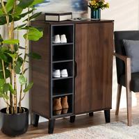 Meuble à chaussures en bois moderne pour appartement, empilable, gain de place, facile à assembler, design durable, pour salon et salle à manger