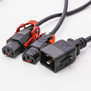 Câble de verrouillage P/lock, 10 pièces, adaptateur personnalisé IEC C13 à C14 - Product Image 1