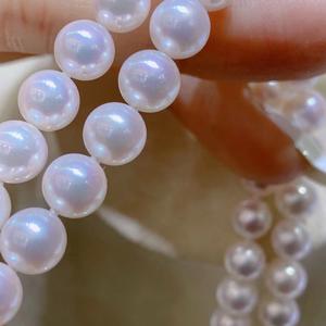 Collar de Perlas de Agua Dulce Azul Plateado de 6-7 mm, 100% Genuino, con Acabado Delicado para la Piel, Ligeramente Impecable - Product Image 3