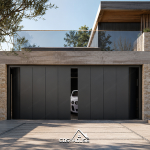 <span class=keywords><strong>Porte</strong></span> <span class=keywords><strong>de</strong></span> <span class=keywords><strong>garage</strong></span> basculante en aluminium <span class=keywords><strong>sur</strong></span> <span class=keywords><strong>mesure</strong></span>, monobloc, <span class=keywords><strong>motorisée</strong></span>, à simple panneau, pour villa moderne - Product Image 2