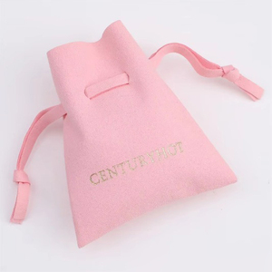 Custom Logo 7*8cm Small High Quality Microfiber Drawstring Bags Wedding Gift Bags Earring Necklace Ring Package Pouch - Product Image 5