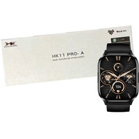 Dernière montre connectée Ultra 3 Pro Max HK11 PRO MAX 2.02'' AMOLED avec moniteur de fréquence cardiaque, robot vocal IA, appels Bluetooth, menu 3D, série carrée 11