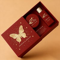 Caja de Regalo para Perfumes y Cosméticos, con Logotipo en Relieve, Reciclable, de Cartón Rígido, con Esponja para Perfume y Crema Facial