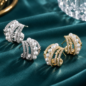 Orecchini a Stella Stratificati per Donne, Accessori per Orecchie Semplici per Uso Quotidiano - Product Image 1
