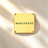 Plaque métallique personnalisée en alliage de zinc résistant à la corrosion, durable, pour meubles et boîtes à parfum.