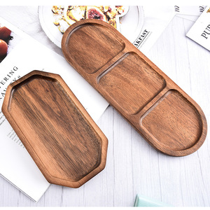 Plateau de service en bois d'acacia, mini plateau à café et thé, plateau à collation écologique, assiette de présentation en bois – Vente en gros - Product Image 2