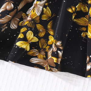 ชุดเดรสเด็กผู้หญิง อายุ 3-7 ปี เสื้อผ้าเด็กน่ารัก ลายดอกไม้ ระบายชายกระโปรง ยาวระดับเข่า ทรงเอไลน์ ผ้าโพลีเอสเตอร์ระบายอากาศได้ดี เหมาะสำหรับใส่ในชีวิตประจำวัน - Product Image 6