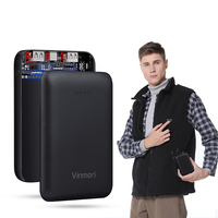 Batteries externes DC 10000 mAh 7,4 V 12 V 2 A 3 A 5 A USB pour vêtements chauffants, vestes chauffantes, vêtements climatisés