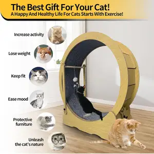 बिल्ली का पहिया, बिल्ली ट्रेडमिल, व्यायाम पहिया, प्यारी बिल्ली का फर्नीचर, पालतू खिलौना, बिल्ली का खिलौना, बिल्लियों के वजन घटाने का उपकरण (मध्यम)