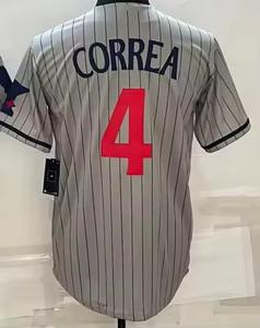 Uniforme de equipo de Softball abotonado transpirable azul personalizado Conjunto de jersey de béisbol cómodo ropa deportiva - Product Image 6