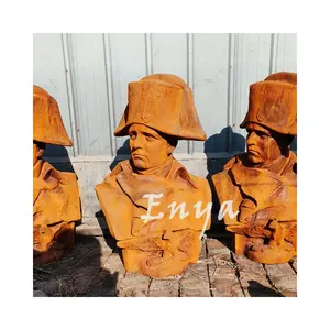 야외 폰테 골동품 장식 일반 나폴레옹 흉상 유명한 사람들 피규어 동상 조각 주철 프랑스 정원 장식품