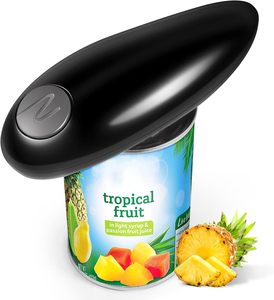 Ouvre-boîte électrique portable et automatique pour la cuisine, à piles, avec fonction tactile de sécurité pour bocaux, bouteilles et boîtes de conserve - Product Image 1