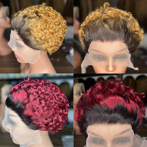 HQ Mixed Proc Discount Factory Wholesale Small Curly Headgear African Short <b>Synthetic</b> Afro Kinky Curly Bobo <b>Wig</b> - Product Image 3